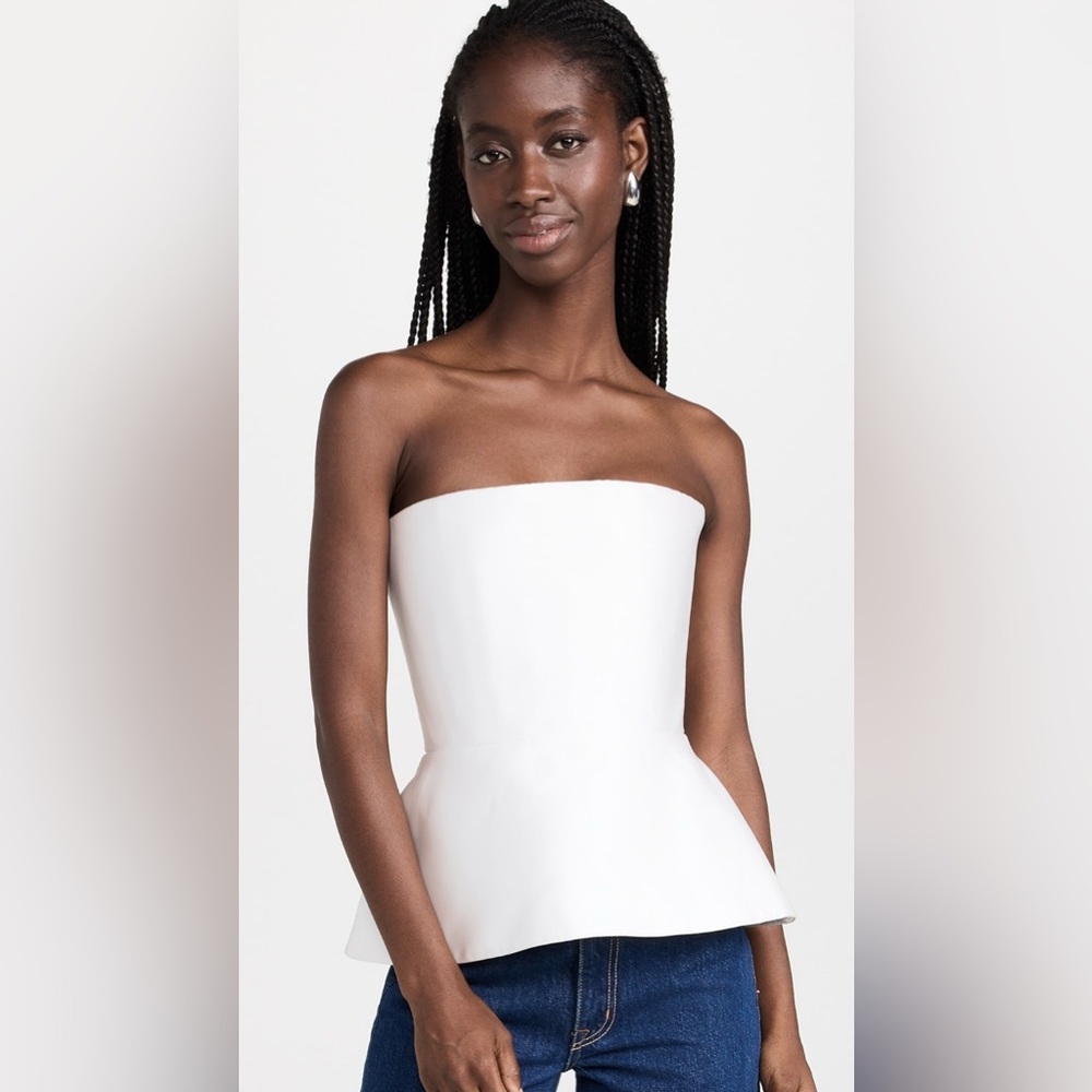 Rosie corsets satin Strapless Peplum Top